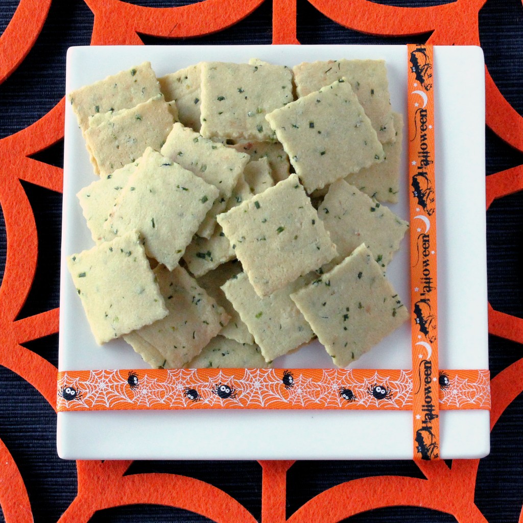 Chives and Sour Cream Crackers; Ready for Halloween | Low-Carb, So Simple!