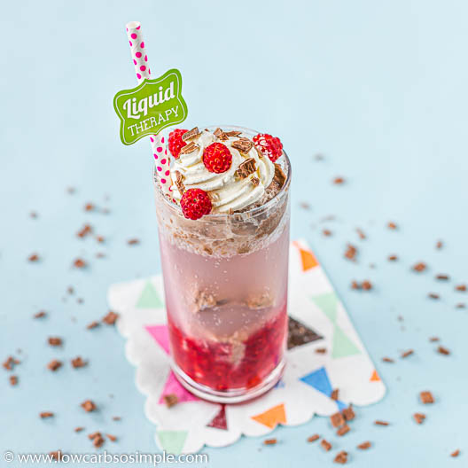 Chocolate Raspberry Keto Ice Cream Soda LowCarb, So Simple!